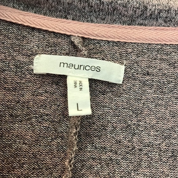 Maurices pink/ gray lightweight sweater. Size Large. - Picture 2 of 9